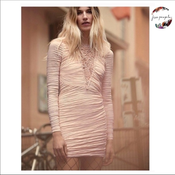 FREE PEOPLE RUCHED BODYCON MINI DRESS - Picture 7 of 7